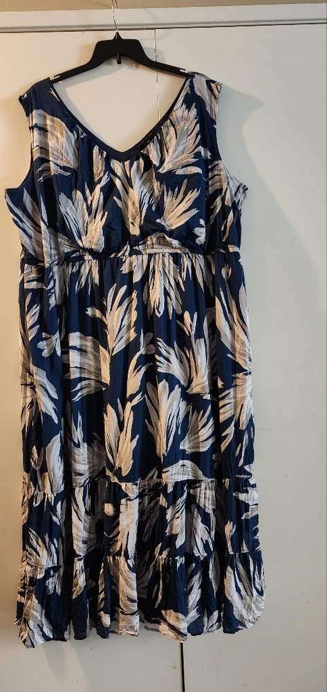 Lane Bryant Maxi Dress Blue Floral Size 26/28